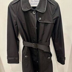 Classic Black Women's Trench Coat by DKNY